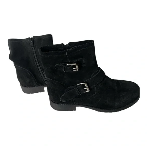 Steve Madden Women's Black Suede Ankle Boots Sz 9 - Picture 2 of 10